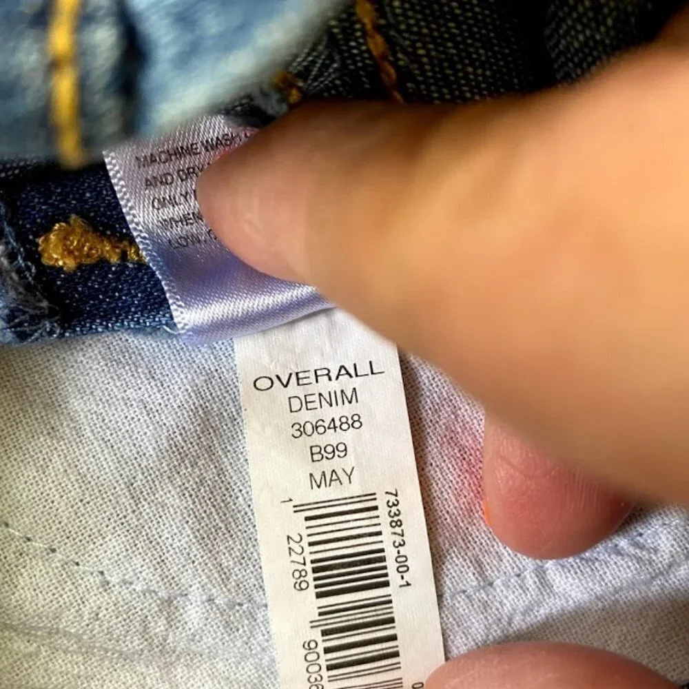 Old Navy Little Boy's Blue Denim Cotton Overalls